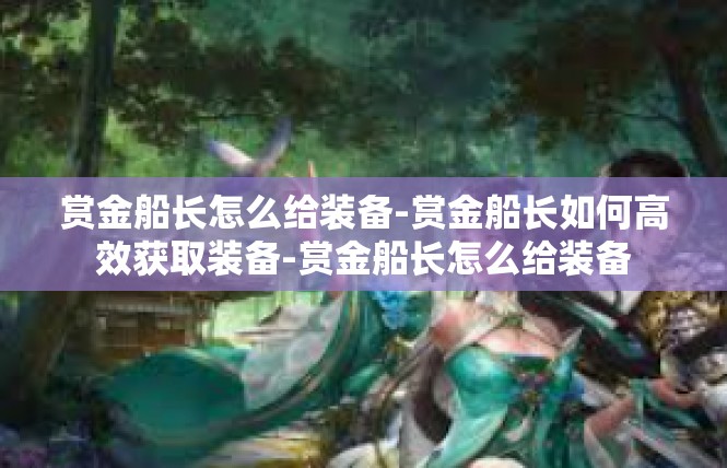 赏金船长怎么给装备-赏金船长如何高效获取装备-赏金船长怎么给装备