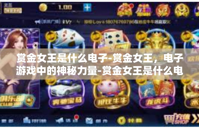 赏金女王是什么电子-赏金女王，电子游戏中的神秘力量-赏金女王是什么电子