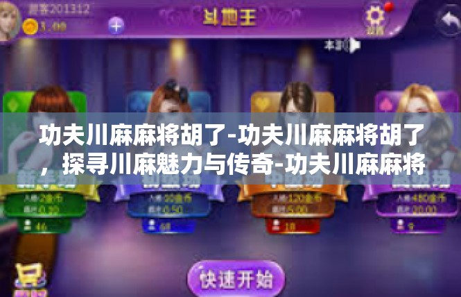 功夫川麻麻将胡了-功夫川麻麻将胡了，探寻川麻魅力与传奇-功夫川麻麻将胡了