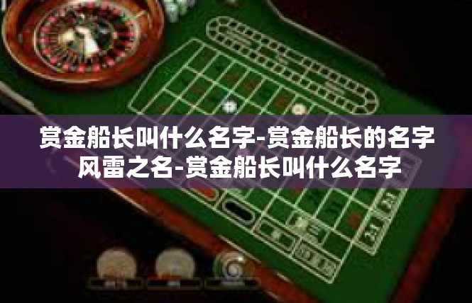 赏金船长叫什么名字-赏金船长的名字 风雷之名-赏金船长叫什么名字