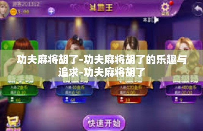 功夫麻将胡了-功夫麻将胡了的乐趣与追求-功夫麻将胡了