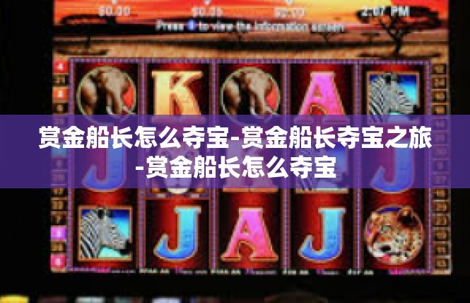 赏金船长怎么夺宝-赏金船长夺宝之旅-赏金船长怎么夺宝