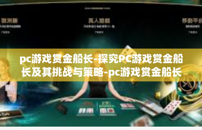 pc游戏赏金船长-探究PC游戏赏金船长及其挑战与策略-pc游戏赏金船长