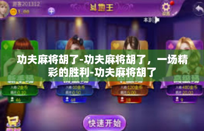 功夫麻将胡了-功夫麻将胡了，一场精彩的胜利-功夫麻将胡了