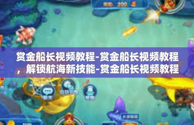赏金船长视频教程-赏金船长视频教程，解锁航海新技能-赏金船长视频教程
