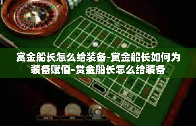 赏金船长怎么给装备-赏金船长如何为装备赋值-赏金船长怎么给装备